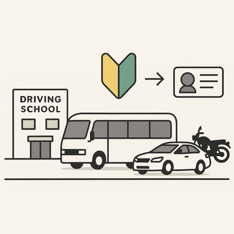 自動車教習所の通学を楽にする無料送迎バスと仮免検定→卒業検定の2段階
