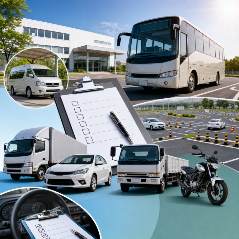 準中型自動車入校手続きと無料送迎バス、仮免検定前の確認