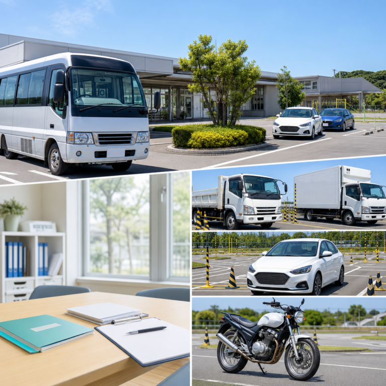自動車教習所の無料送迎14コースと準中型入校手続き
