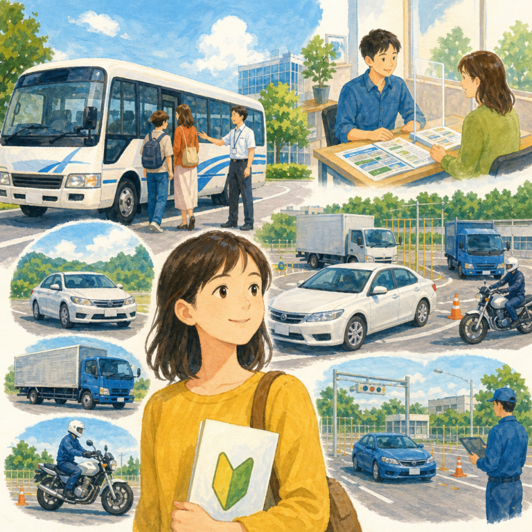 福島県東部自動車教習所で準中型入校と無料送迎