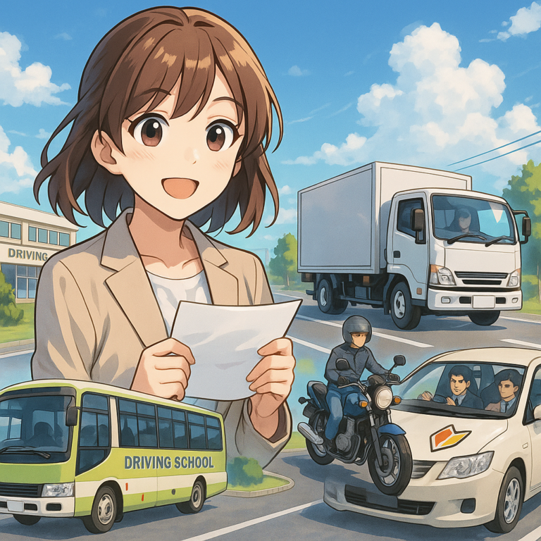福島県東部自動車教習所と準中型自動車入校手続き・仮免・卒検