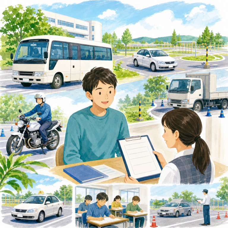 福島県東部自動車教習所と準中型自動車入校手続き