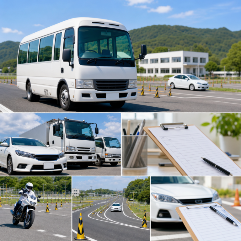 無料送迎バスで通う準中型入校と仮免検定