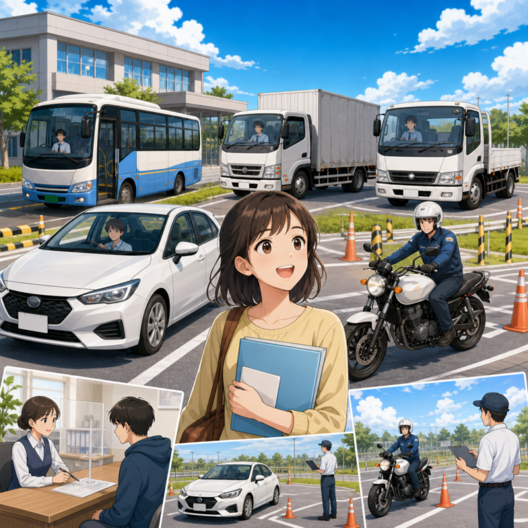 福島県東部で考える普通自動車・二輪・準中型の入校準備