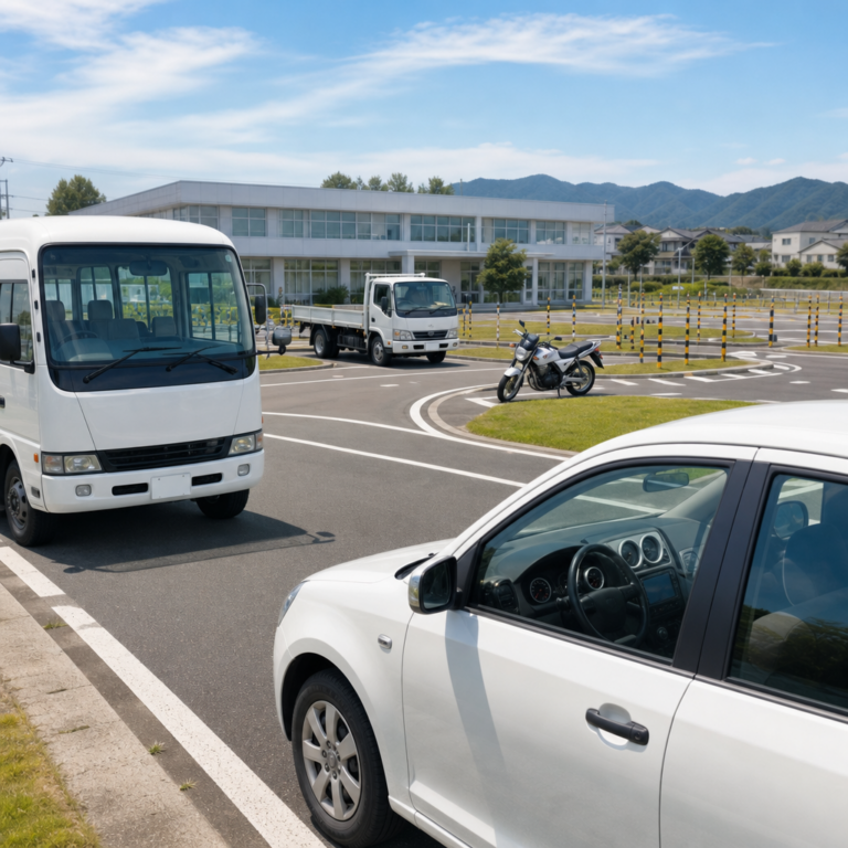 準中型入校前に見る送迎バスと仮免検定の段取り