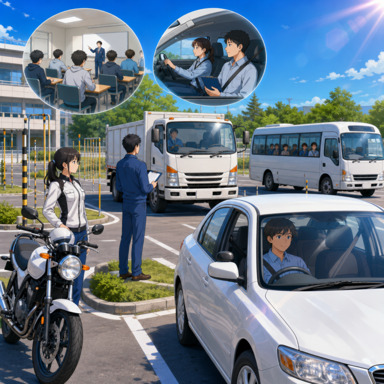 仮免検定から考える準中型入校と無料送迎バス